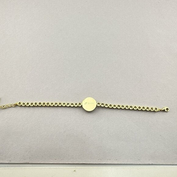 Joan Boyce Bracelet Evil Eye Angel Eye Talisman Rhinestone Bezel Set Gold Tone - Picture 9 of 15